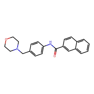 N-[4-(morpholin-4-ylmethyl)phenyl]naphthalene-2-carboxamide structure