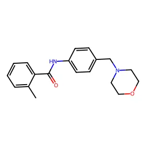 2-methyl-N-[4-(morpholin-4-ylmethyl)phenyl]benzamide structure