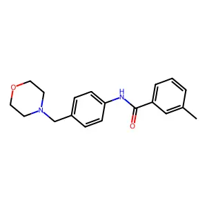 3-methyl-N-[4-(morpholin-4-ylmethyl)phenyl]benzamide structure