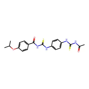 N-[[4-(acetylcarbamothioylamino)phenyl]carbamothioyl]-4-propan-2-yloxybenzamide structure