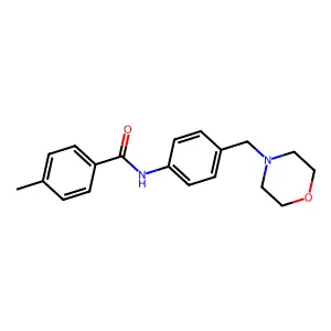 4-methyl-N-[4-(morpholin-4-ylmethyl)phenyl]benzamide structure