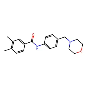 3,4-dimethyl-N-[4-(morpholin-4-ylmethyl)phenyl]benzamide structure