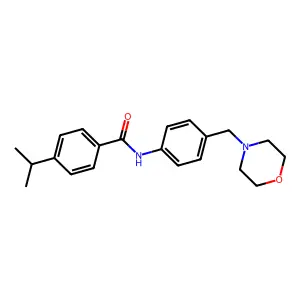 N-[4-(morpholin-4-ylmethyl)phenyl]-4-propan-2-ylbenzamide structure