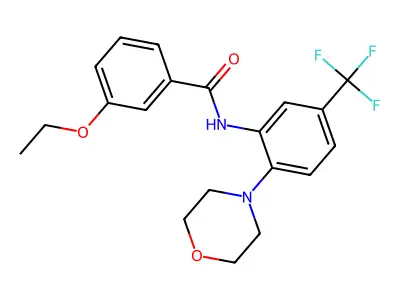 3-ethoxy-N-[2-morpholin-4-yl-5-(trifluoromethyl)phenyl]benzamide structure