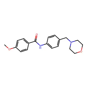 4-methoxy-N-[4-(morpholin-4-ylmethyl)phenyl]benzamide structure