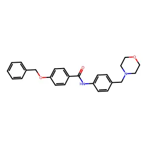 N-[4-(morpholin-4-ylmethyl)phenyl]-4-phenylmethoxybenzamide structure