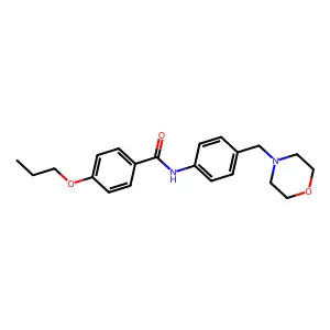 N-[4-(morpholin-4-ylmethyl)phenyl]-4-propoxybenzamide structure
