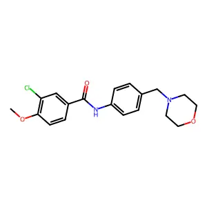 3-chloro-4-methoxy-N-[4-(morpholin-4-ylmethyl)phenyl]benzamide structure