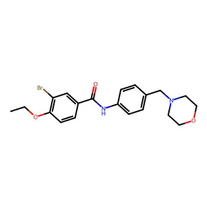 3-bromo-4-ethoxy-N-[4-(morpholin-4-ylmethyl)phenyl]benzamide structure