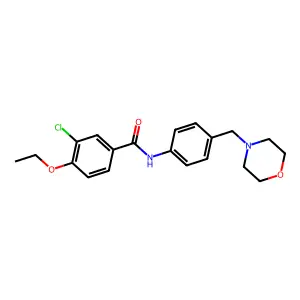 3-chloro-4-ethoxy-N-[4-(morpholin-4-ylmethyl)phenyl]benzamide structure