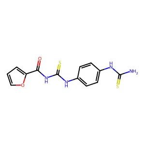 N-[[4-(carbamothioylamino)phenyl]carbamothioyl]furan-2-carboxamide structure