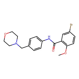 5-bromo-2-methoxy-N-[4-(morpholin-4-ylmethyl)phenyl]benzamide structure
