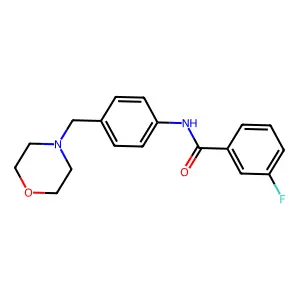 3-fluoro-N-[4-(morpholin-4-ylmethyl)phenyl]benzamide structure