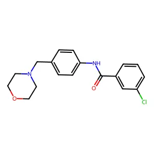 3-chloro-N-[4-(morpholin-4-ylmethyl)phenyl]benzamide structure