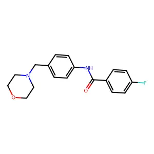 4-fluoro-N-[4-(morpholin-4-ylmethyl)phenyl]benzamide structure