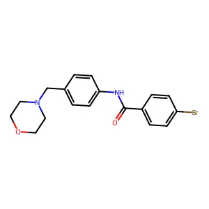 4-bromo-N-[4-(morpholin-4-ylmethyl)phenyl]benzamide structure
