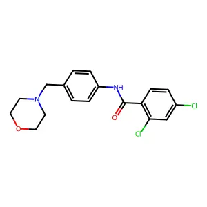 2,4-dichloro-N-[4-(4-morpholinylmethyl)phenyl]benzamide structure