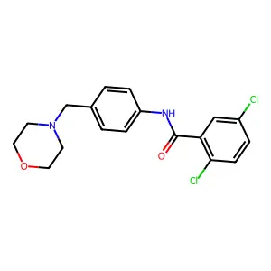 2,5-dichloro-N-[4-(morpholin-4-ylmethyl)phenyl]benzamide structure