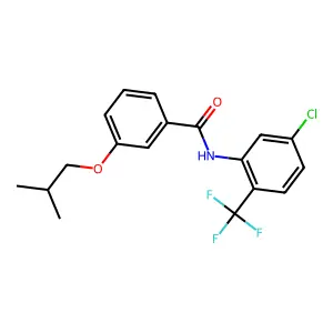 N-[5-chloro-2-(trifluoromethyl)phenyl]-3-(2-methylpropoxy)benzamide structure