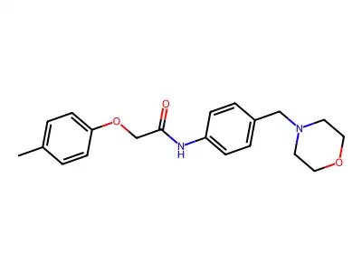 2-(4-methylphenoxy)-N-[4-(morpholin-4-ylmethyl)phenyl]acetamide structure