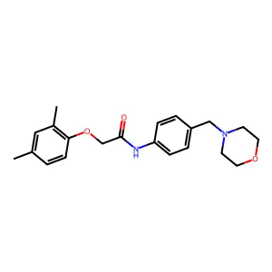 2-(2,4-dimethylphenoxy)-N-[4-(morpholin-4-ylmethyl)phenyl]acetamide structure