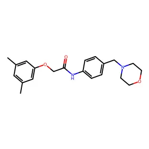 2-(3,5-dimethylphenoxy)-N-[4-(morpholin-4-ylmethyl)phenyl]acetamide structure