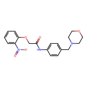 N-[4-(morpholin-4-ylmethyl)phenyl]-2-(2-nitrophenoxy)acetamide structure