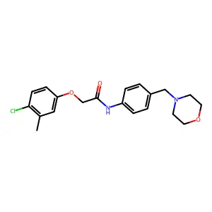 2-(4-chloro-3-methylphenoxy)-N-[4-(morpholin-4-ylmethyl)phenyl]acetamide structure