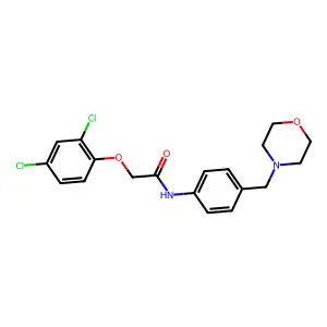 2-(2,4-dichlorophenoxy)-N-[4-(morpholin-4-ylmethyl)phenyl]acetamide structure