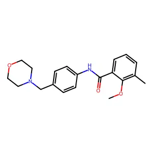2-methoxy-3-methyl-N-[4-(4-morpholinylmethyl)phenyl]benzamide structure