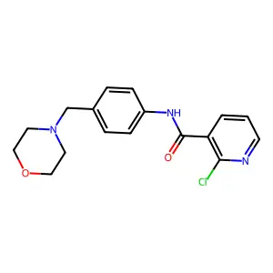 2-chloro-N-[4-(4-morpholinylmethyl)phenyl]nicotinamide structure