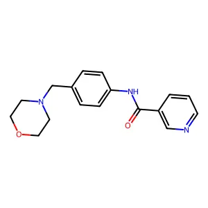 N-[4-(morpholin-4-ylmethyl)phenyl]pyridine-3-carboxamide structure