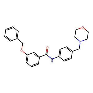 N-[4-(morpholin-4-ylmethyl)phenyl]-3-phenylmethoxybenzamide structure