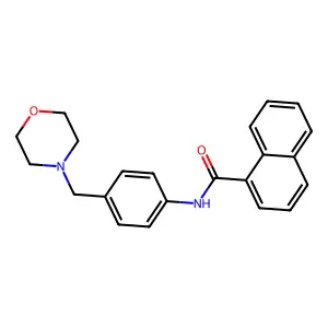 N-[4-(morpholin-4-ylmethyl)phenyl]naphthalene-1-carboxamide structure