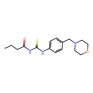 N-[[4-(morpholin-4-ylmethyl)phenyl]carbamothioyl]butanamide structure