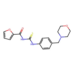 N-[[4-(morpholin-4-ylmethyl)phenyl]carbamothioyl]furan-2-carboxamide structure