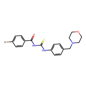 N-(4-bromobenzoyl)-N'-[4-(morpholin-4-ylmethyl)phenyl]thiourea structure