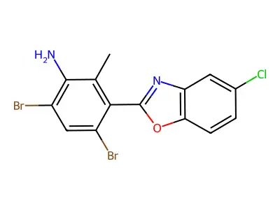 4,6-Dibromo-3-(5-chloro-1,3-benzoxazol-2-yl)-2-methylaniline structure