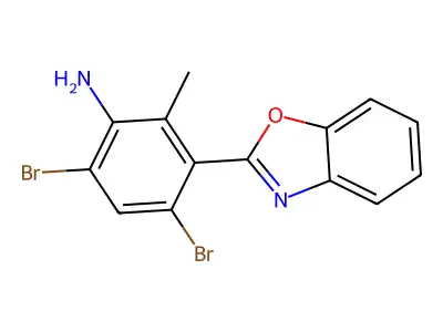 3-(1,3-Benzoxazol-2-yl)-4,6-dibromo-2-methylaniline structure