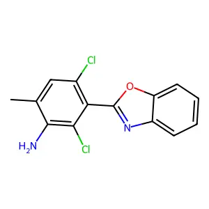 3-(1,3-Benzoxazol-2-yl)-2,4-dichloro-6-methylaniline structure