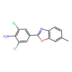 2,6-Dichloro-4-(6-methyl-1,3-benzoxazol-2-yl)aniline structure