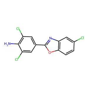 2,6-Dichloro-4-(5-chloro-1,3-benzoxazol-2-yl)aniline structure
