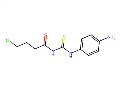 N-[(4-aminophenyl)carbamothioyl]-4-chlorobutanamide structure