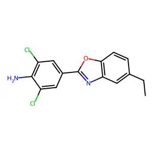 2,6-Dichloro-4-(5-ethyl-1,3-benzoxazol-2-yl)aniline structure