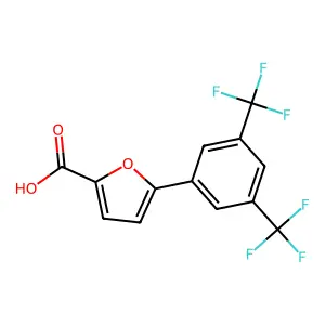 5-[3,5-bis(trifluoromethyl)phenyl]furan-2-carboxylic Acid structure
