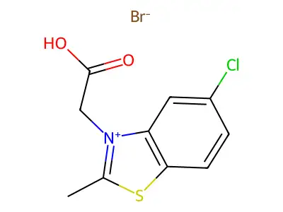 2-(6-Chloro-2-methyl-1,3-benzothiazol-3-ium-3-yl)acetic acid bromide structure