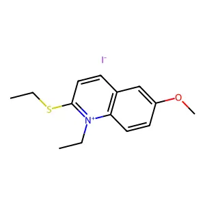 Quinolinium, 1-ethyl-2-(ethylthio)-6-methoxy-, iodide (1:1) structure