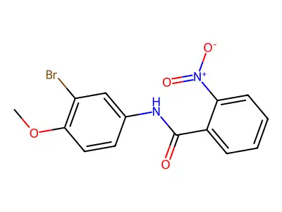 N-(3-bromo-4-methoxyphenyl)-2-nitrobenzamide structure