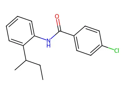 N-(2-butan-2-ylphenyl)-4-chlorobenzamide structure
