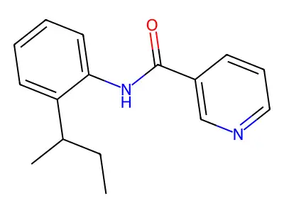 N-(2-sec-butylphenyl)nicotinamide structure